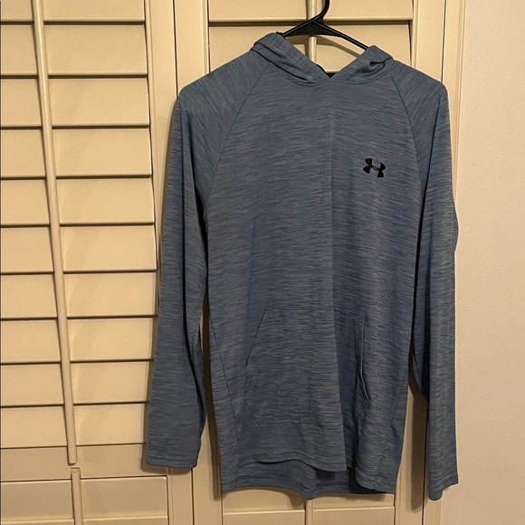 Under Armour Men's Heathered Blue Hoodie Medium *two stains see photos* - Picture 1 of 8